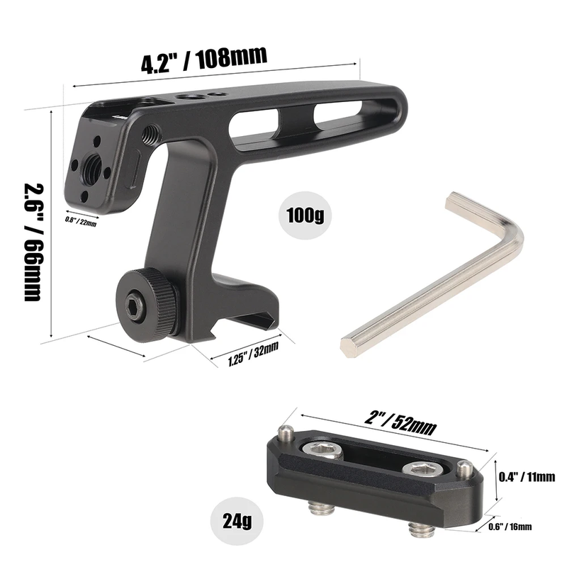 Camera Top Handle Slider Hand Grip Handgrip Arri Locating Screw Monitor Mic Rig