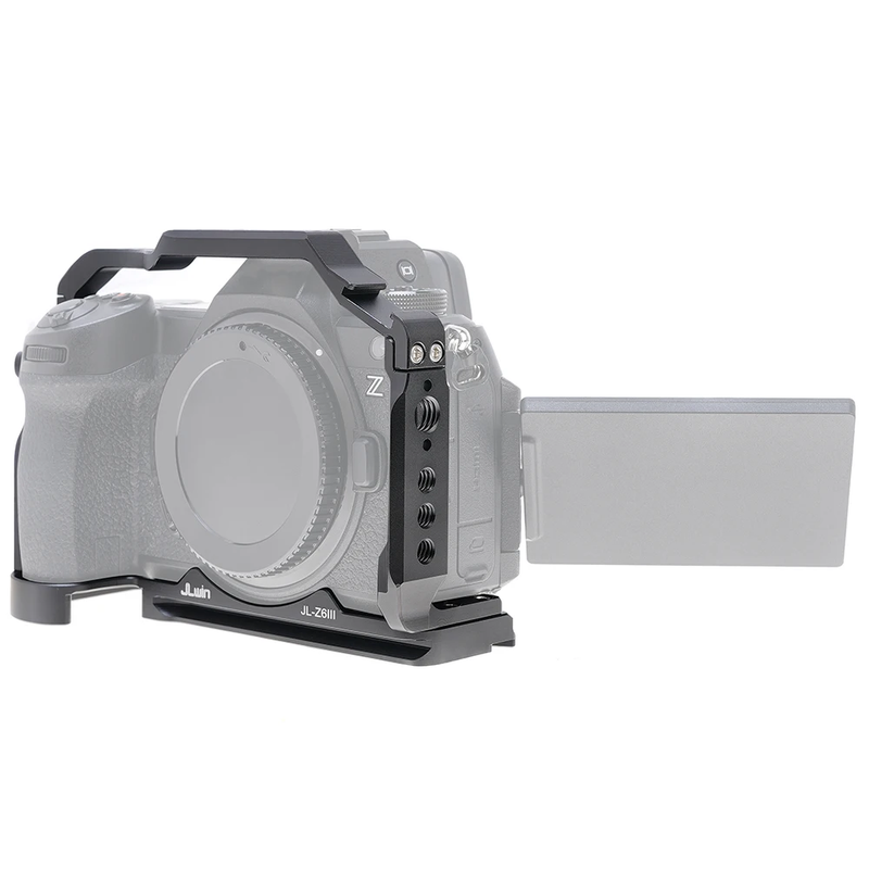 Z6III Camera Cage Wooden Side Handle Top Hand Grip Quick Release Plate Cage Rig