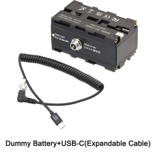 Dual-Side NP-F Dummy Battery Adapter NP-F550/F750/F970 for Camera Monitor Wirele