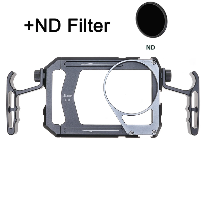 Universal Smartphone Cage Video Rig with Handles 67Mm Filter Adapter Phone Cage
