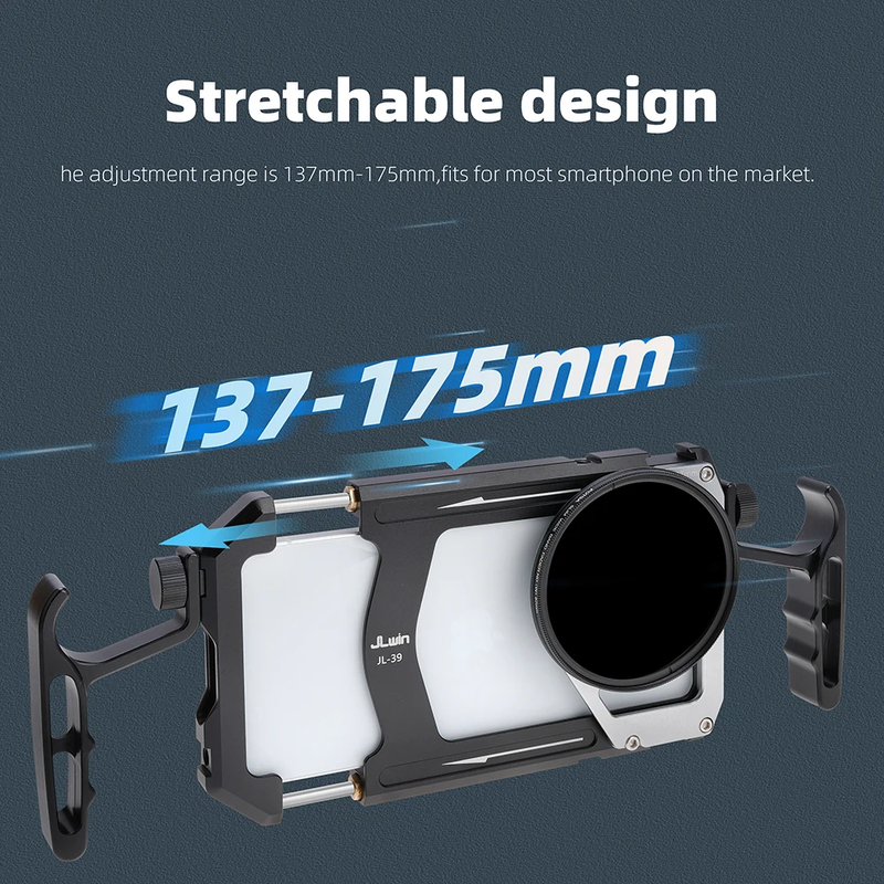 Universal Smartphone Cage Video Rig with Handles 67Mm Filter Adapter Phone Cage
