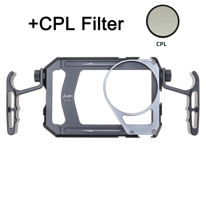 Universal Smartphone Cage Video Rig with Handles 67Mm Filter Adapter Phone Cage