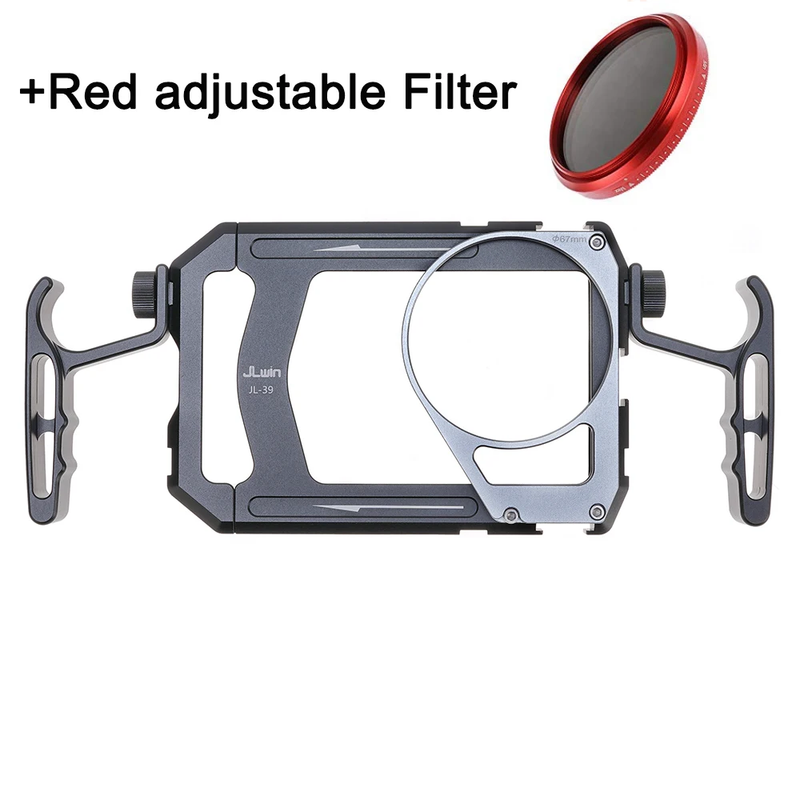 Universal Smartphone Cage Video Rig with Handles 67Mm Filter Adapter Phone Cage