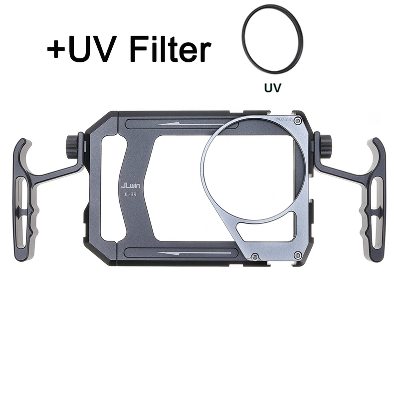 Universal Smartphone Cage Video Rig with Handles 67Mm Filter Adapter Phone Cage