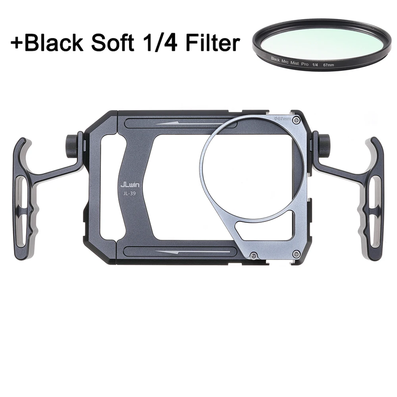 Universal Smartphone Cage Video Rig with Handles 67Mm Filter Adapter Phone Cage