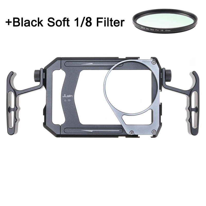 Universal Smartphone Cage Video Rig with Handles 67Mm Filter Adapter Phone Cage