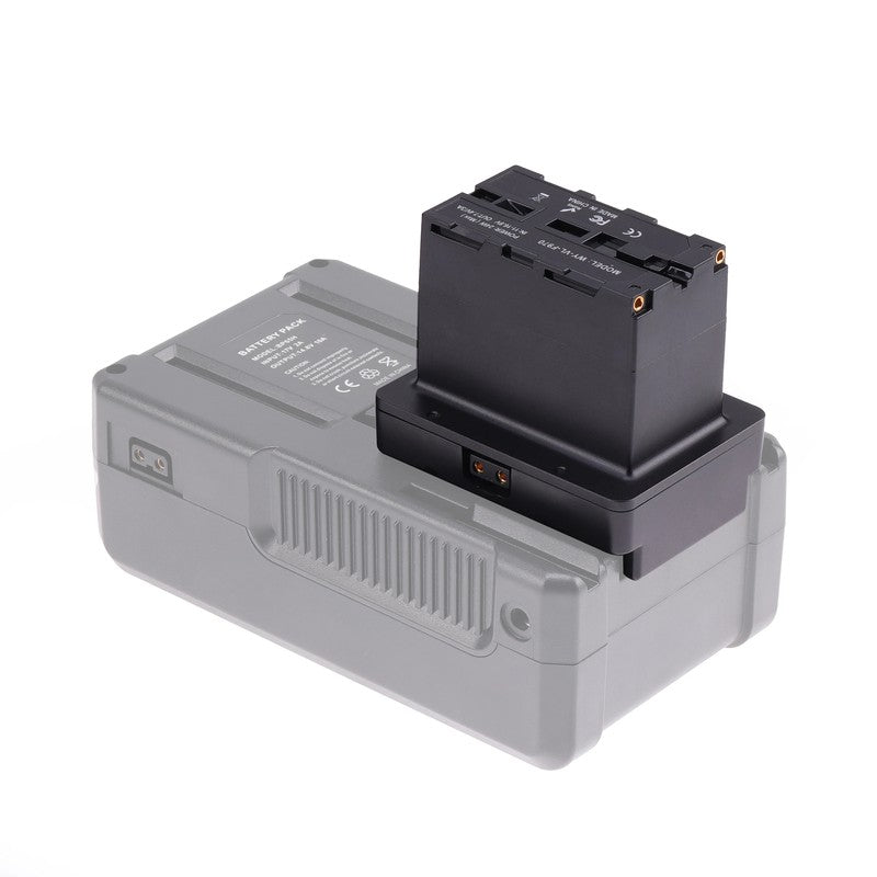 Mini Nano V-Lock Mount Plate Adapter to NP-F970 Battery Power Supply for Monitor