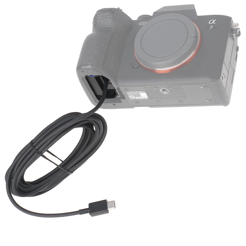 NP-FZ100 Dummy Battery+Type-C Power Supply Spring Wire (35-100CM) Straight Line