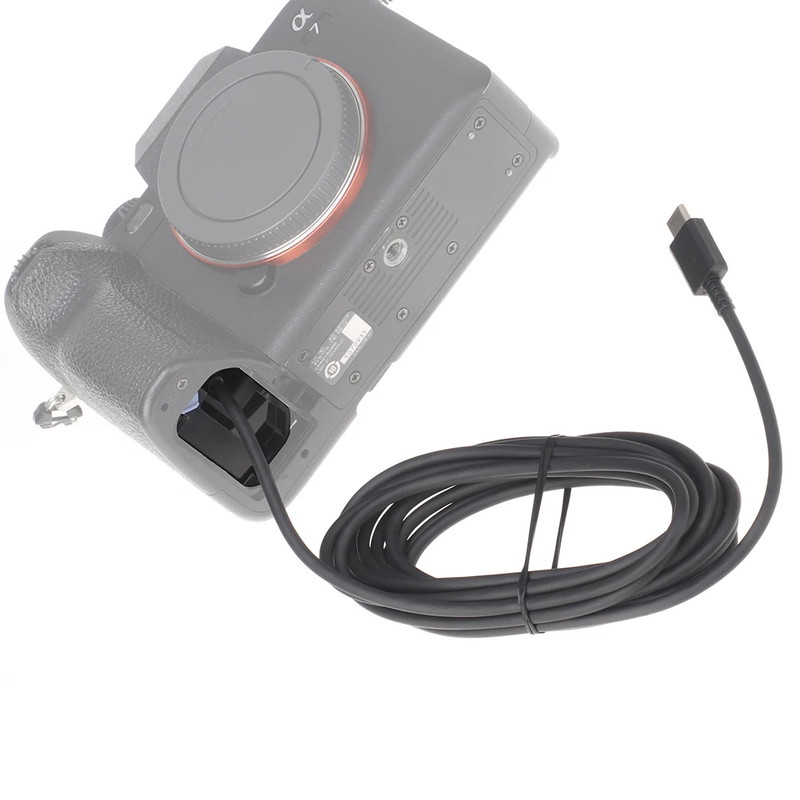 NP-FZ100 Dummy Battery+Type-C Power Supply Spring Wire (35-100CM) Straight Line