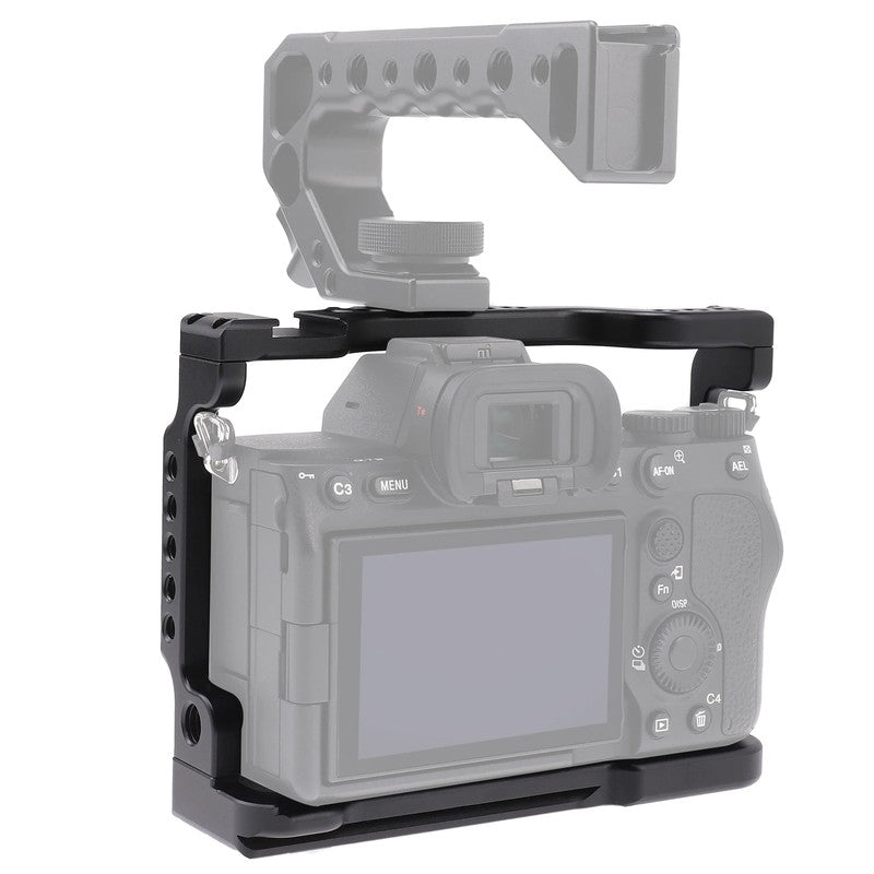 FOTGA Aluminum DSLR Camera Cage Top Handle Grip Extension Frame for Sony A7IV A7