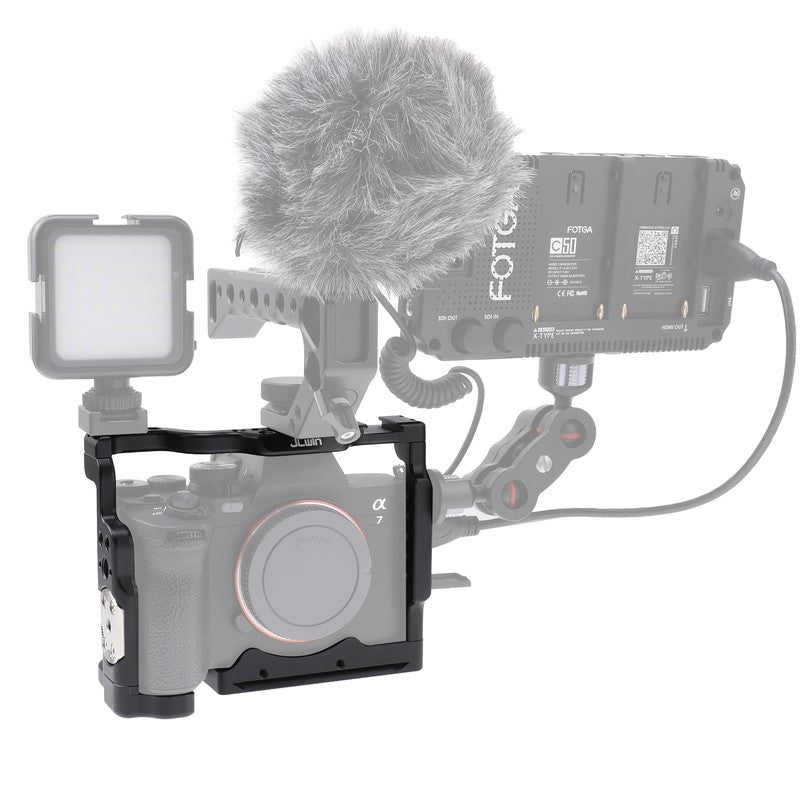 FOTGA Aluminum DSLR Camera Cage Top Handle Grip Extension Frame for Sony A7IV A7