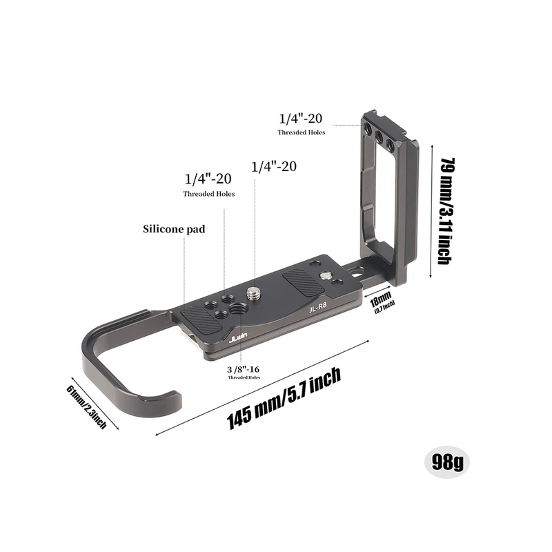 L Plate Holder for Canon EOS R8 for EOS RP Camera Stabilizer Quick Release Plate
