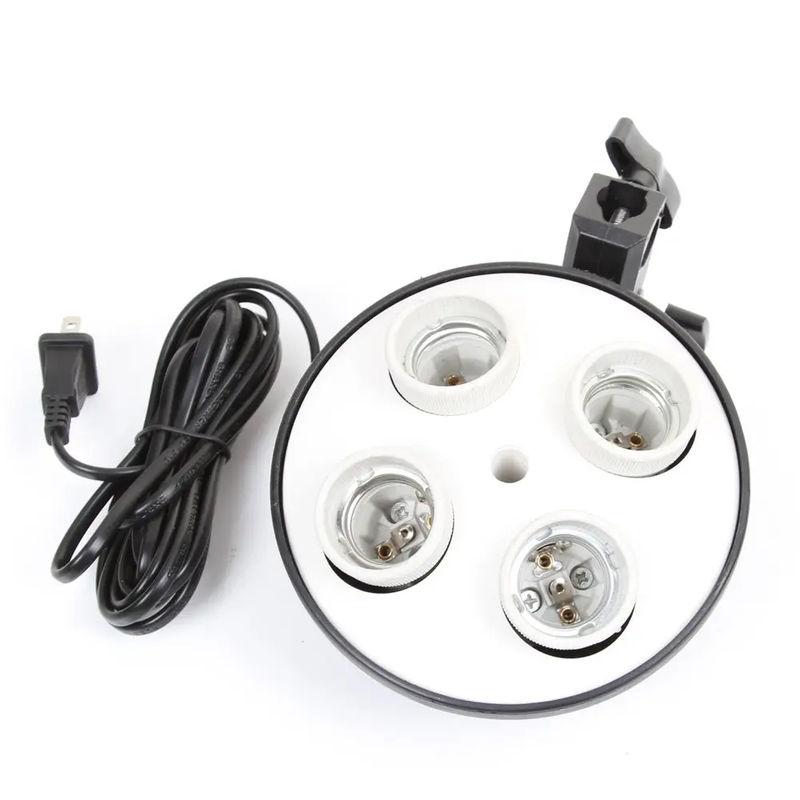 4 in 1 E27 Light Lamp Bulb Head Bracket Umbrella Holder for Photo Studio Softbox