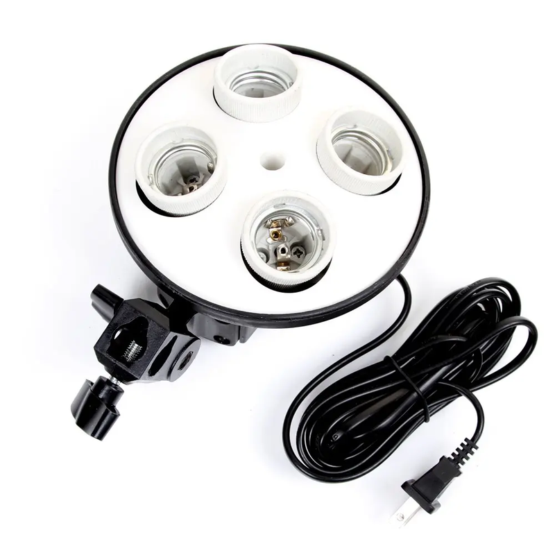 4 in 1 E27 Light Lamp Bulb Head Bracket Umbrella Holder for Photo Studio Softbox