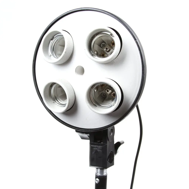 4 in 1 E27 Light Lamp Bulb Head Bracket Umbrella Holder for Photo Studio Softbox
