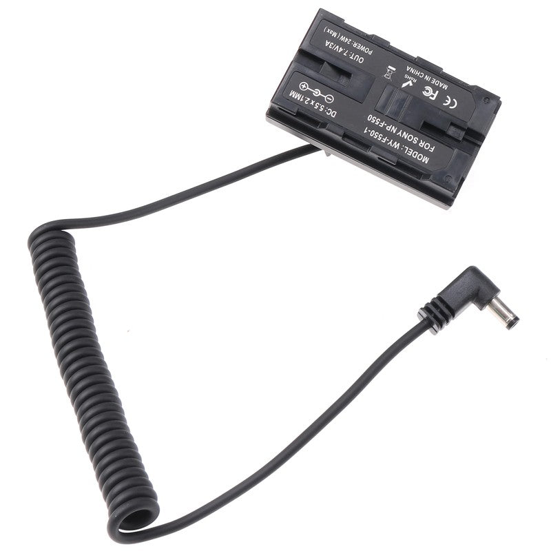Power Supply NP-F Dummy Battery DC Coupler Replacement of NP-F960/750/770/970 wi