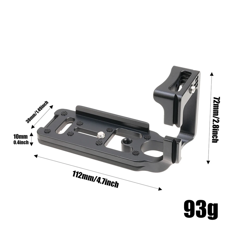 F6DL Quick Release L Plate Vertical Bracket for Canon EOS 6D Arca RSS Compatible