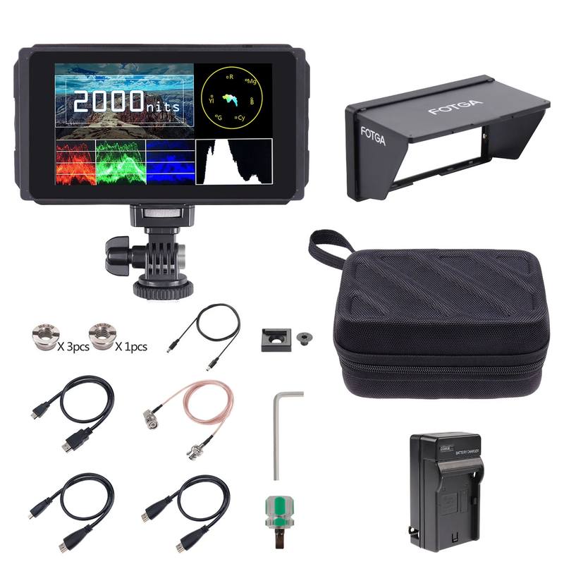 Monitor C50 5 Inch 3G SDI 3D-LUT Camera Monitor 2000Nit HD IPS Touchscreen Camer