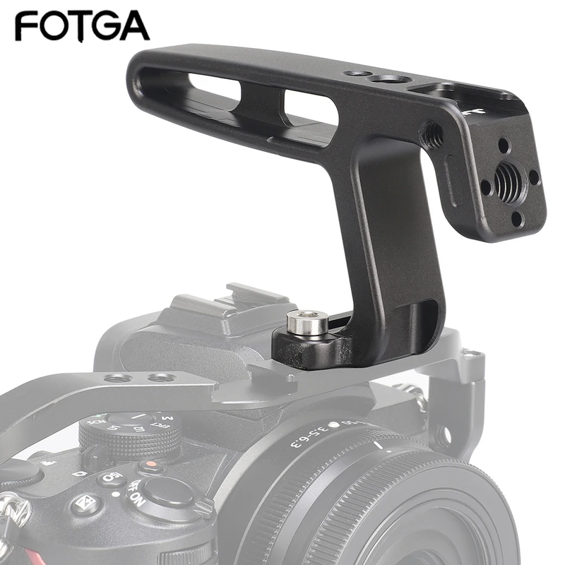 Mini Top Handle Hand Grip 1/4-20 Screws Cold Shoe Mount for Cameras Cage Lightw
