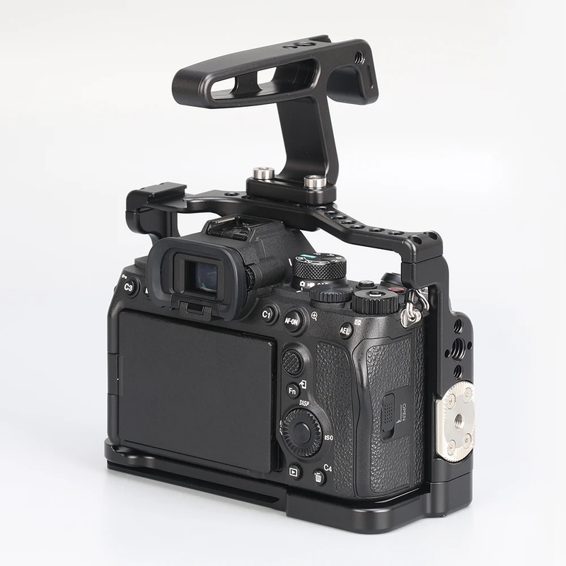 Mini Top Handle Hand Grip 1/4-20 Screws Cold Shoe Mount for Cameras Cage Lightw