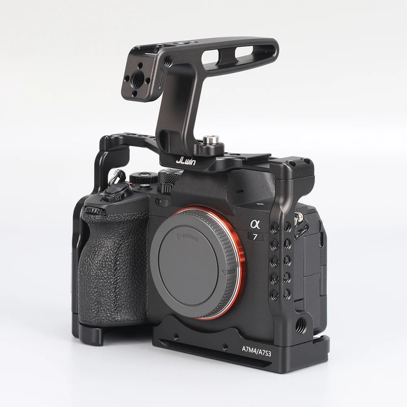 Mini Top Handle Hand Grip 1/4-20 Screws Cold Shoe Mount for Cameras Cage Lightw