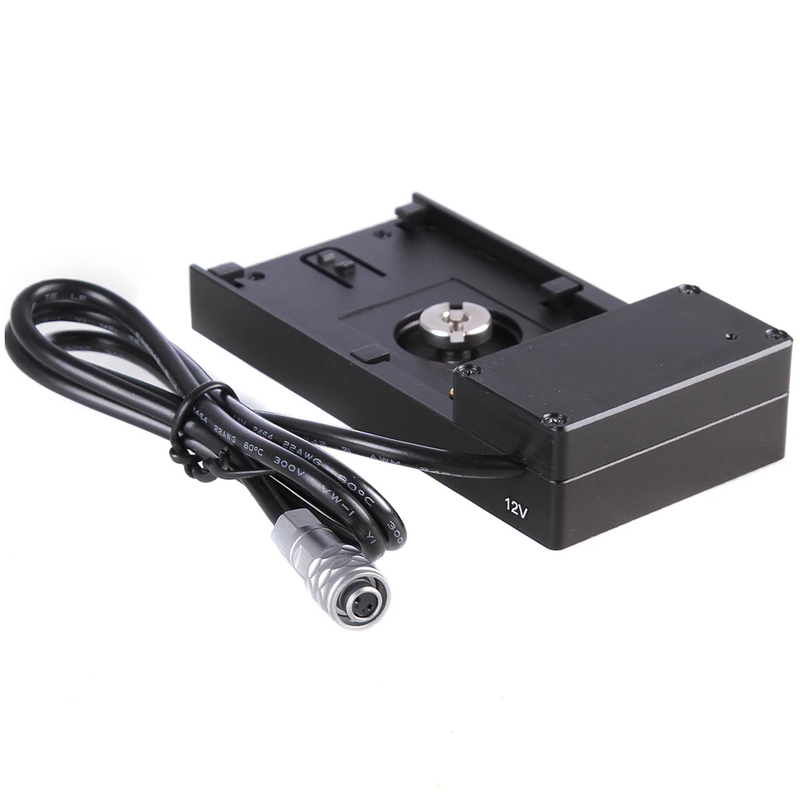 12V Mount Plate Adapter for Sony NP-F970 F960 F770 F750 F570 F550 Battery to Bla