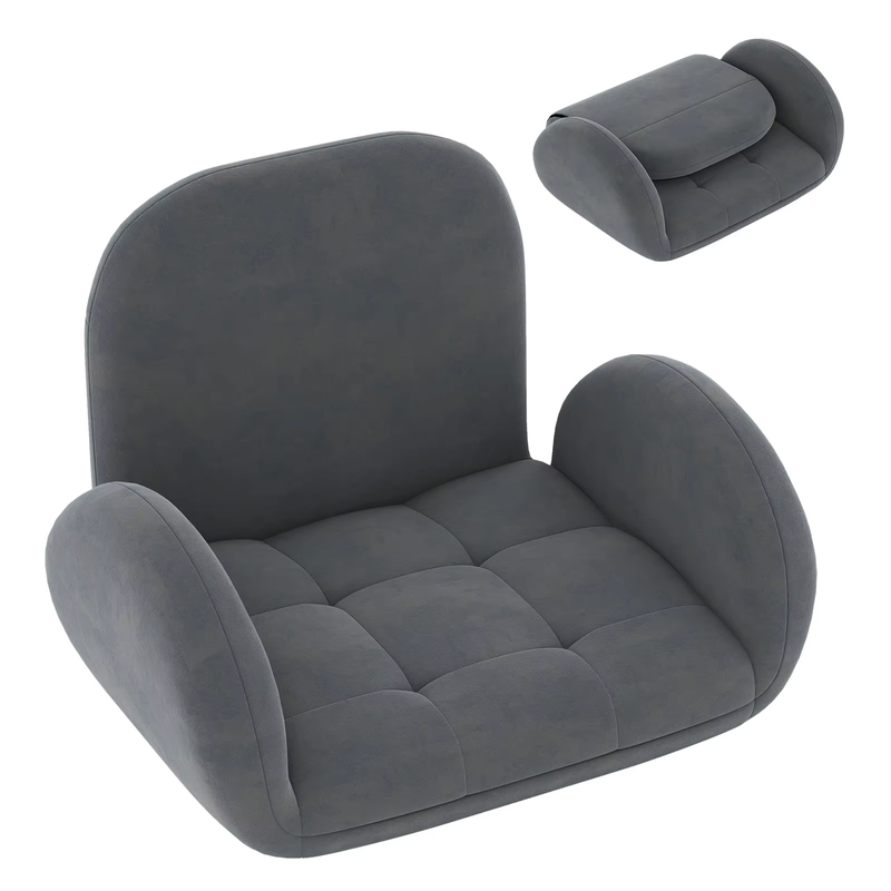 Folding Floor Game Chair for Adults, Lazy Sofa Chair with Adjustable Backrest an