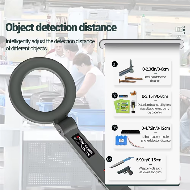 ANENG DM3004A Professional Metal Detector Handheld Pinpointer Alarm High Sensiti