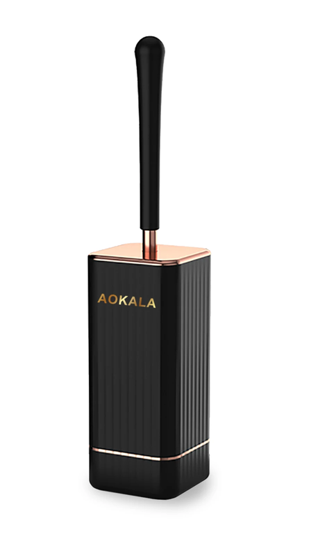 Aokala Toilet Brush and Holder Silicone Toilet Bowl Brush Set Long Handle Modern