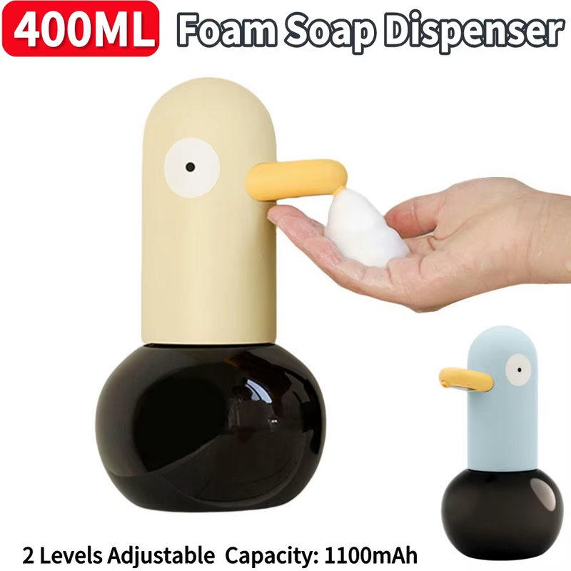 400Ml Cute Duck Automatic Induction Foam Soap Dispenser USB Charging No-Contact