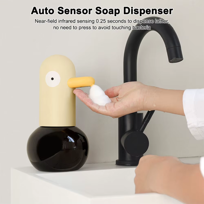 400Ml Cute Duck Automatic Induction Foam Soap Dispenser USB Charging No-Contact