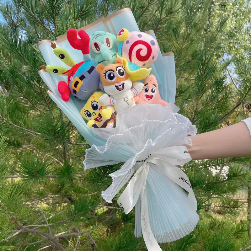 Spongebob Patrick Star Gary Squidward Tentacles Plush Dolls Creative Handmade Fl