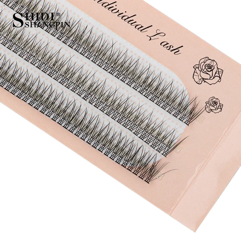 Individual Lashes Extension Natural Long False Eyelashes Cluster Russian Volume