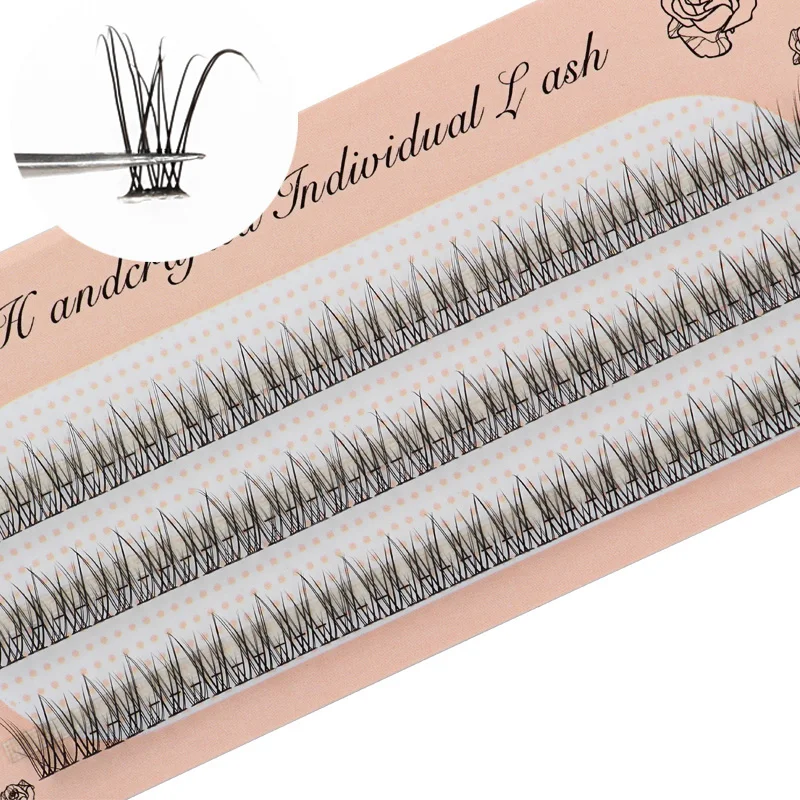 Individual Lashes Extension Natural Long False Eyelashes Cluster Russian Volume
