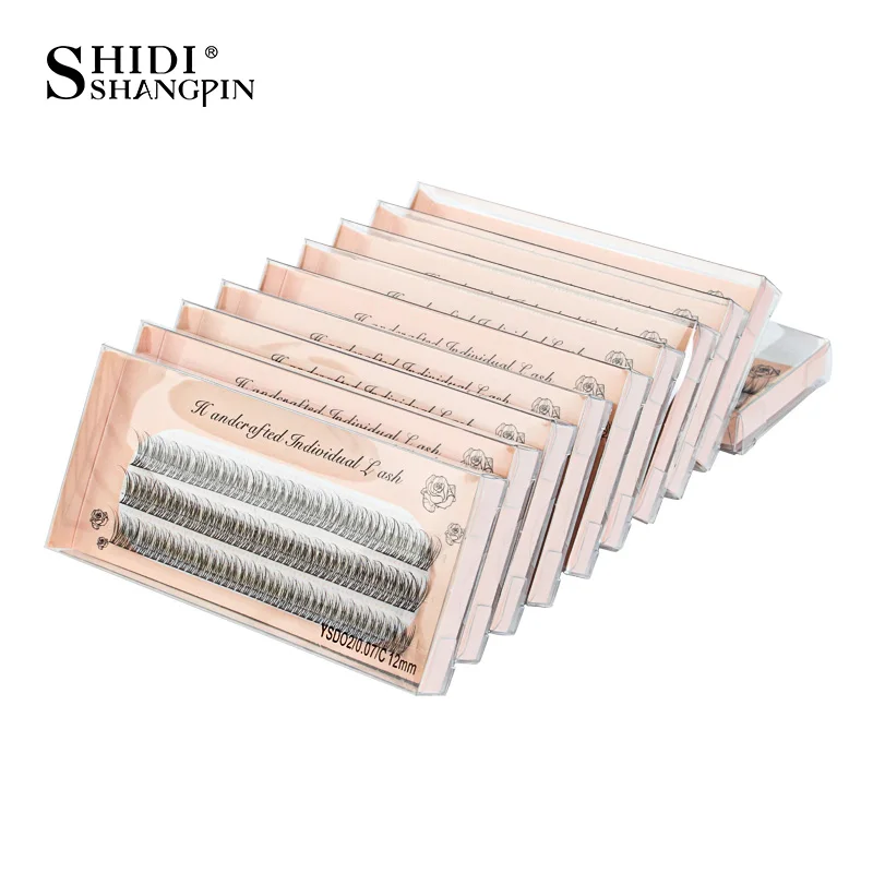 Individual Lashes Extension Natural Long False Eyelashes Cluster Russian Volume