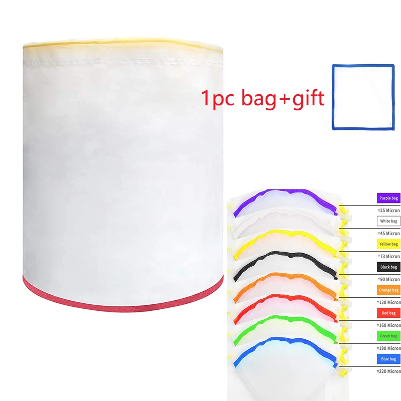 All Mesh 1Gallon 45Micron Orange Only 1Pc Bubble Hash Bag Essense Extractor Kit