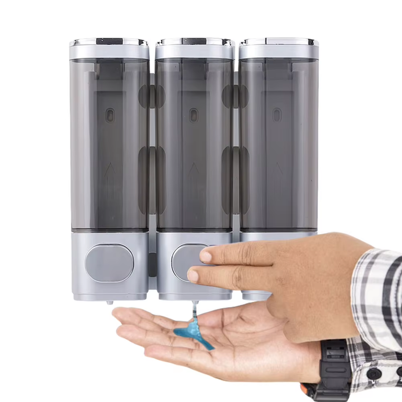 Shampoo and Conditioner Dispenser 3 Chamber Shower Soap Dispenser No Drill Shamp