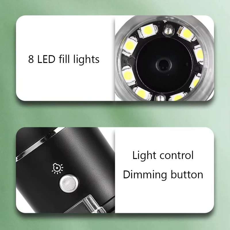 LED Magnifier Camera with Stand Portable Electronic Microscope 500X 1000X 1600X