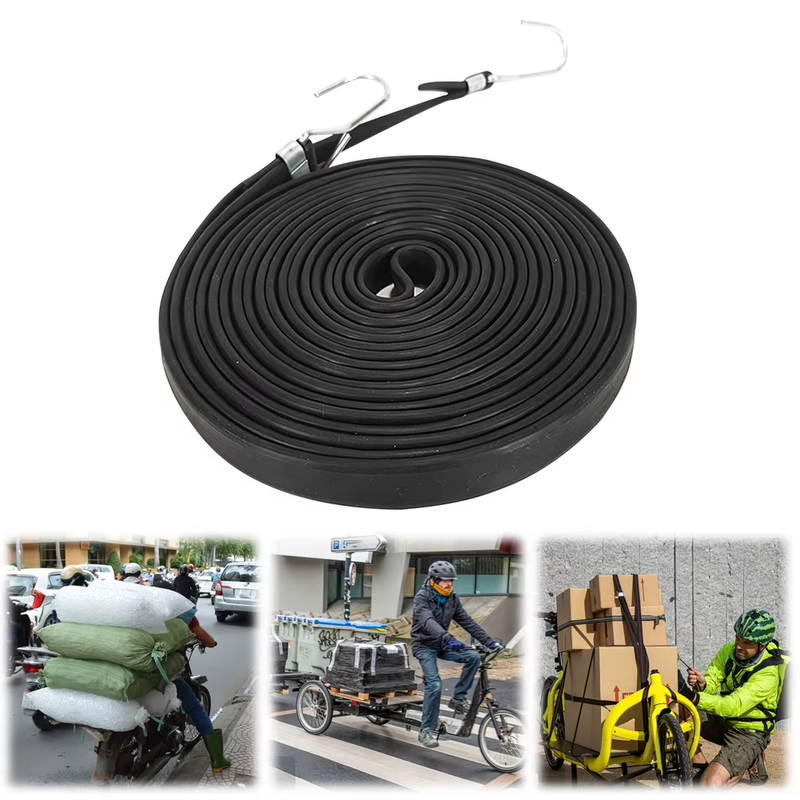 2.5/3.5/5M Bungee Cords with Hooks Flat Elasticity Rope Rubber Motorcycle Bicycl