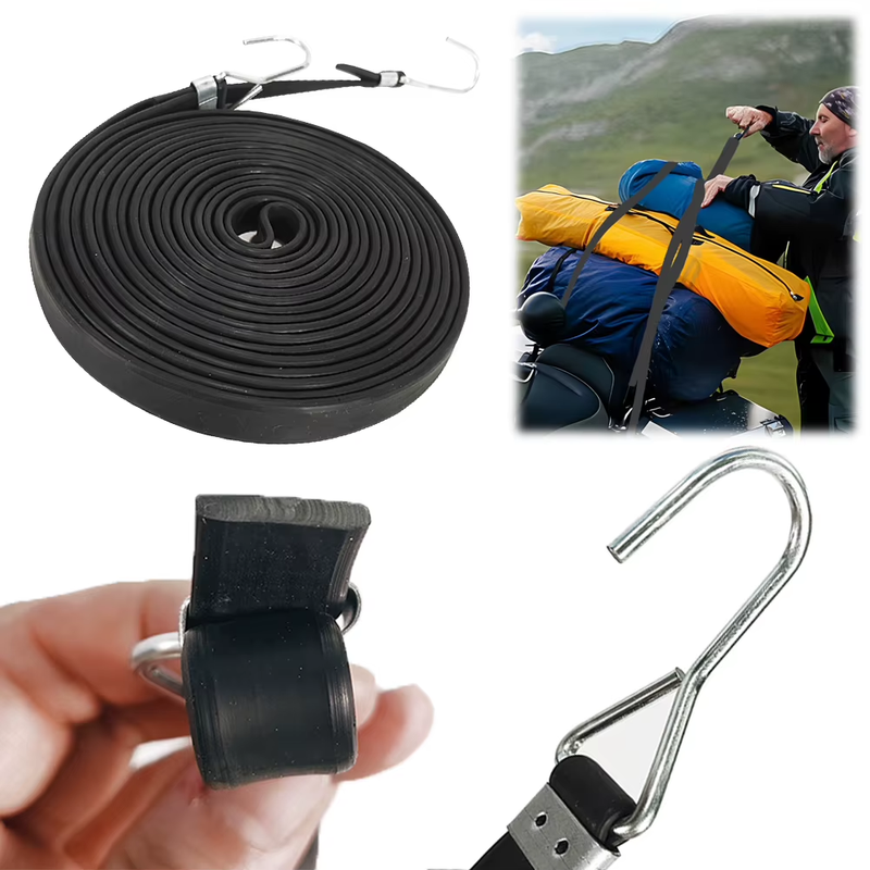 2.5/3.5/5M Bungee Cords with Hooks Flat Elasticity Rope Rubber Motorcycle Bicycl