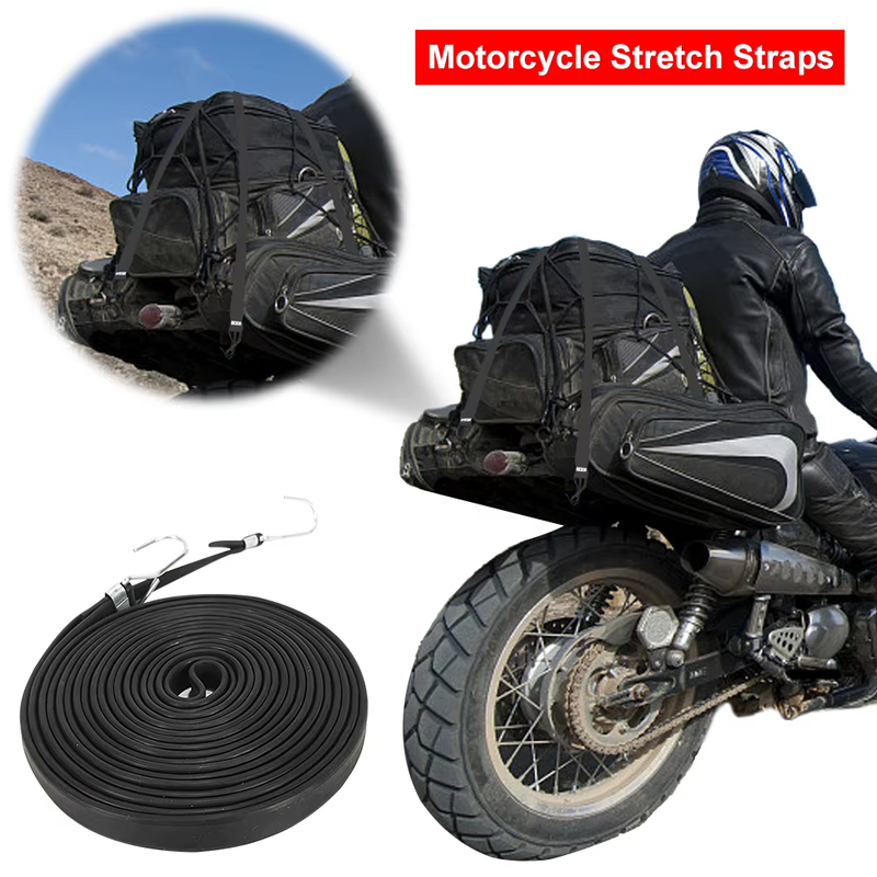 2.5/3.5/5M Bungee Cords with Hooks Flat Elasticity Rope Rubber Motorcycle Bicycl