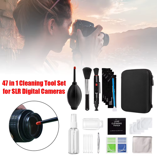 47Pcs Camera Cleaner Kit DSLR Lens Digital Camera Sensor Cleaning for Mobile PC