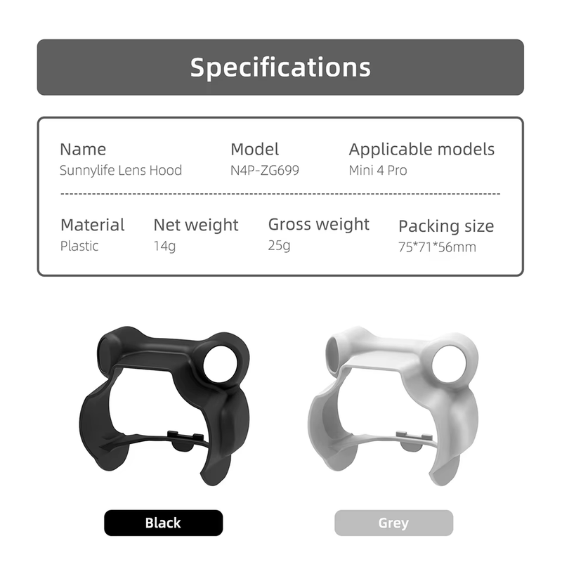 Anti-Glare Cover Drone Accessories Sunshade Lens Protector Precise Molded Fit Ex