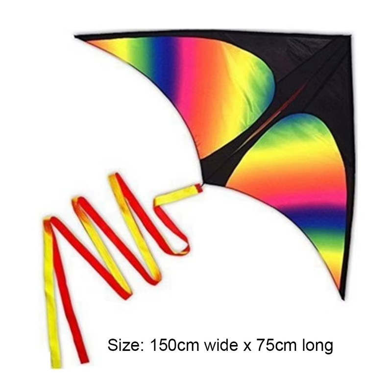 2X3M Tail Fly Wind Kite Easy to Fly Primary Stunt Kite with Wire Board Colorful