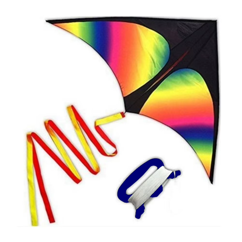 2X3M Tail Fly Wind Kite Easy to Fly Primary Stunt Kite with Wire Board Colorful