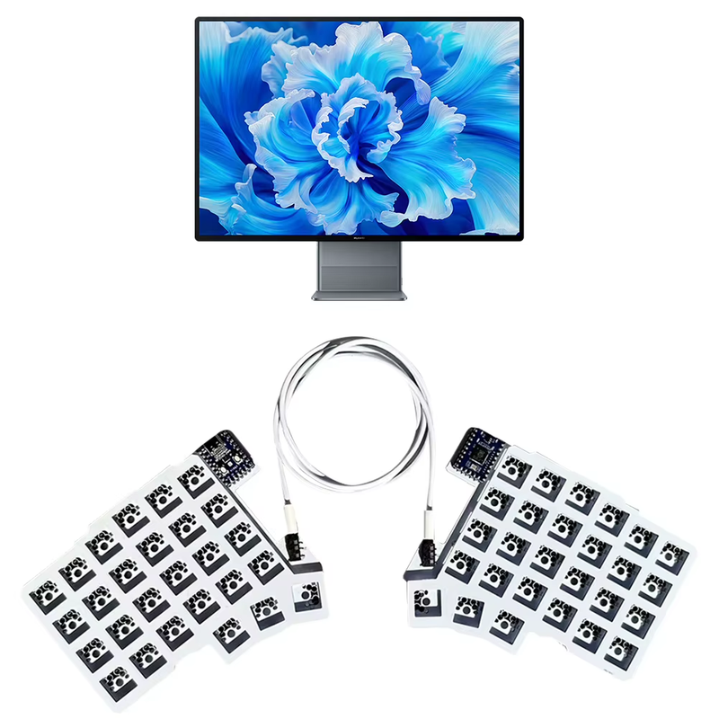 Split Keyboard Wired Programmable Keyboard Hot Swap Left Right Hand Keyboard Sup