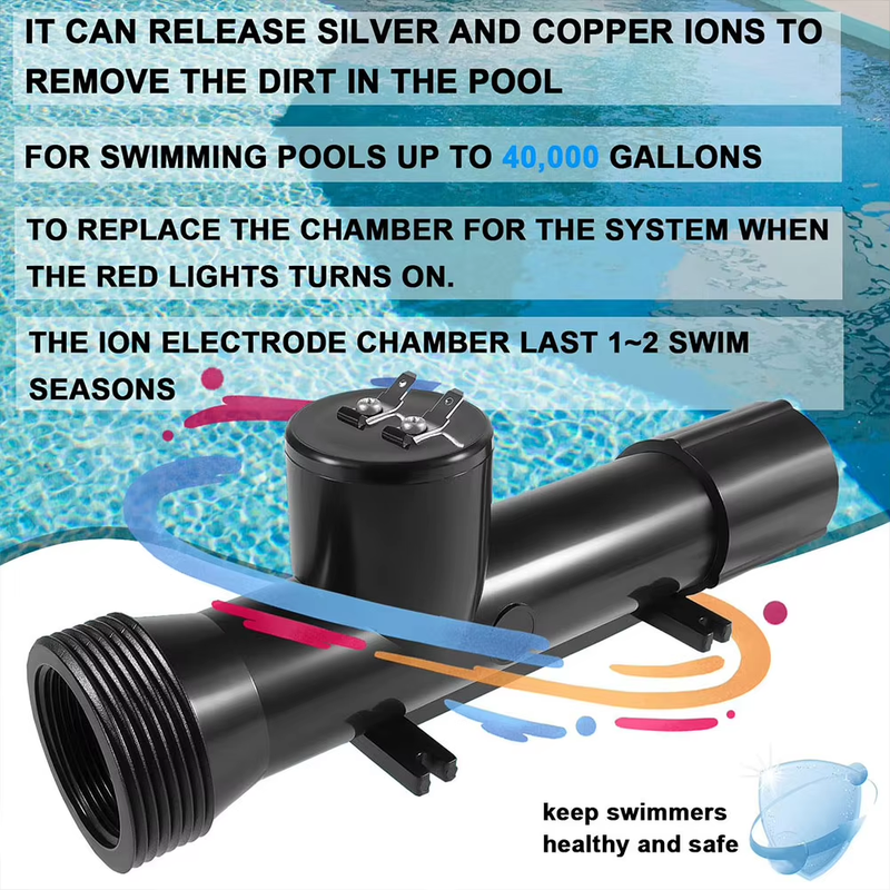 4CH4002R Swimming Pool Ionizer Chamber Rust-Proof Pool Cleaner Replacement Chamb