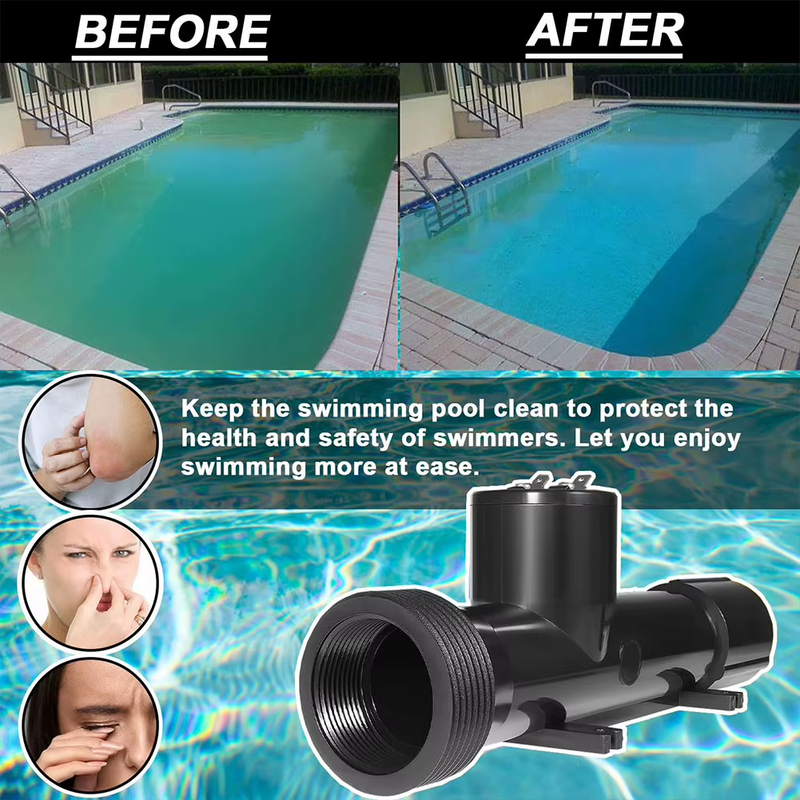 4CH4002R Swimming Pool Ionizer Chamber Rust-Proof Pool Cleaner Replacement Chamb