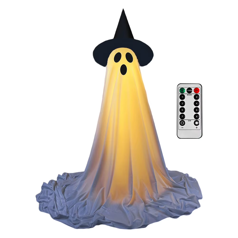 Light up Ghost Spooky Ghost Halloween Decor with String Lights Scary Standing Gh