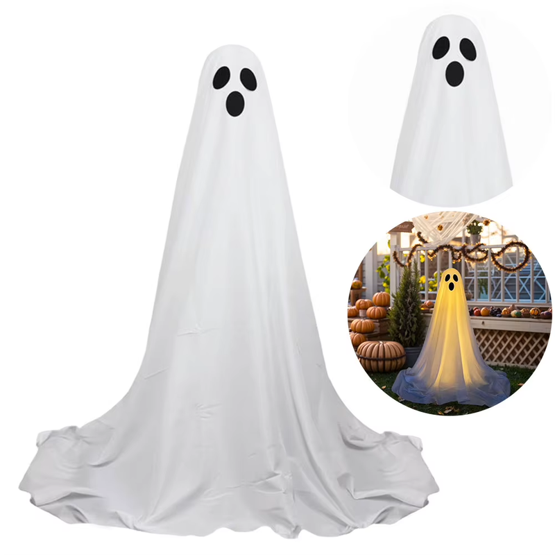 Light up Ghost Spooky Ghost Halloween Decor with String Lights Scary Standing Gh